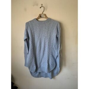 J Crew Womens Sweater XXS Blue Wool Blend Cable Knit Lounge Comfy Heavyweight